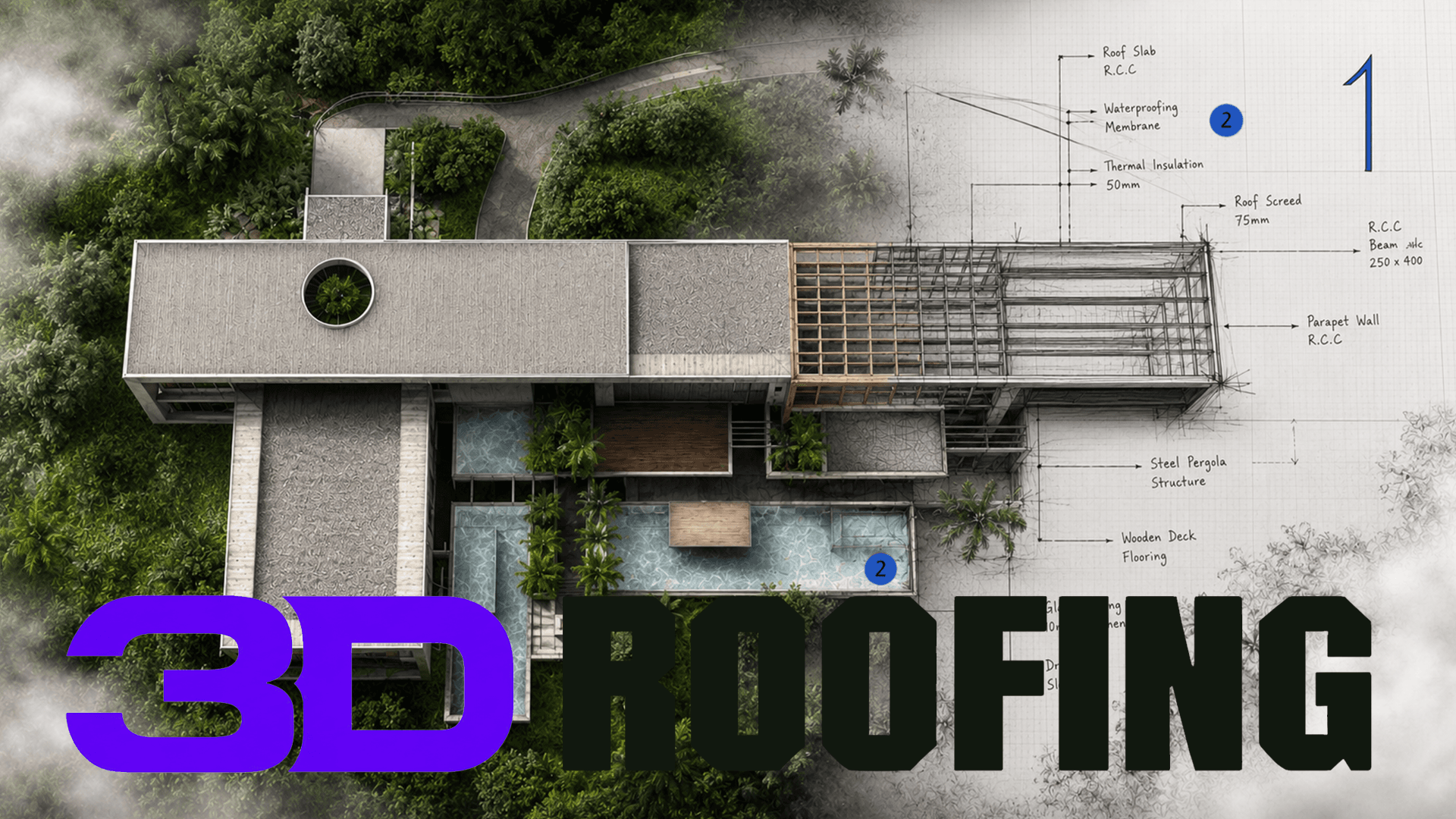 3D Roofing portfolio artwork