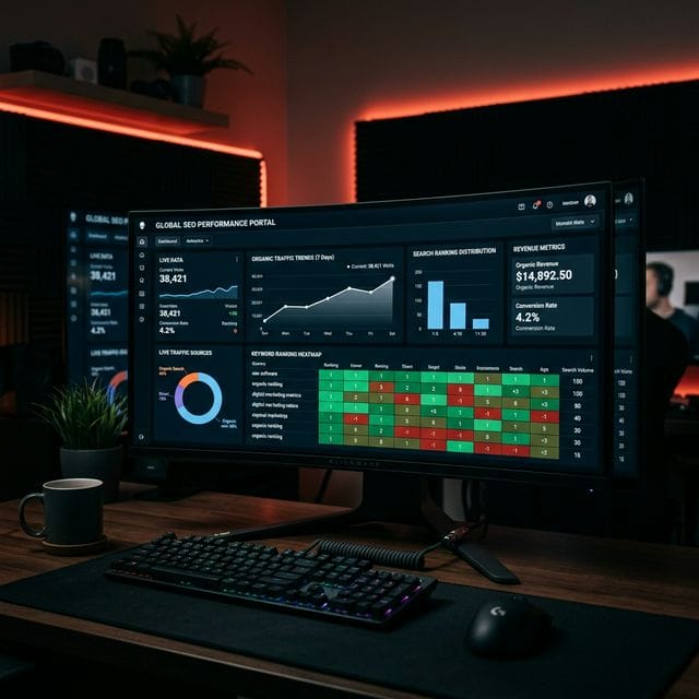 AI and machine learning workspace with analytics