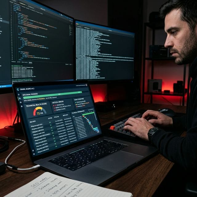 International SEO audit workspace with analysis tools