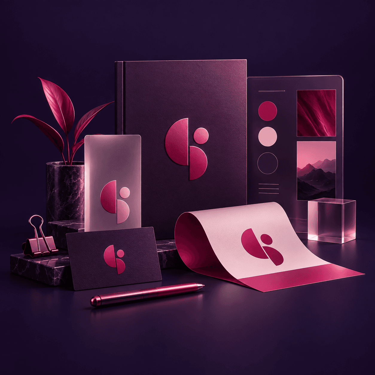 Brand identity concept illustration
