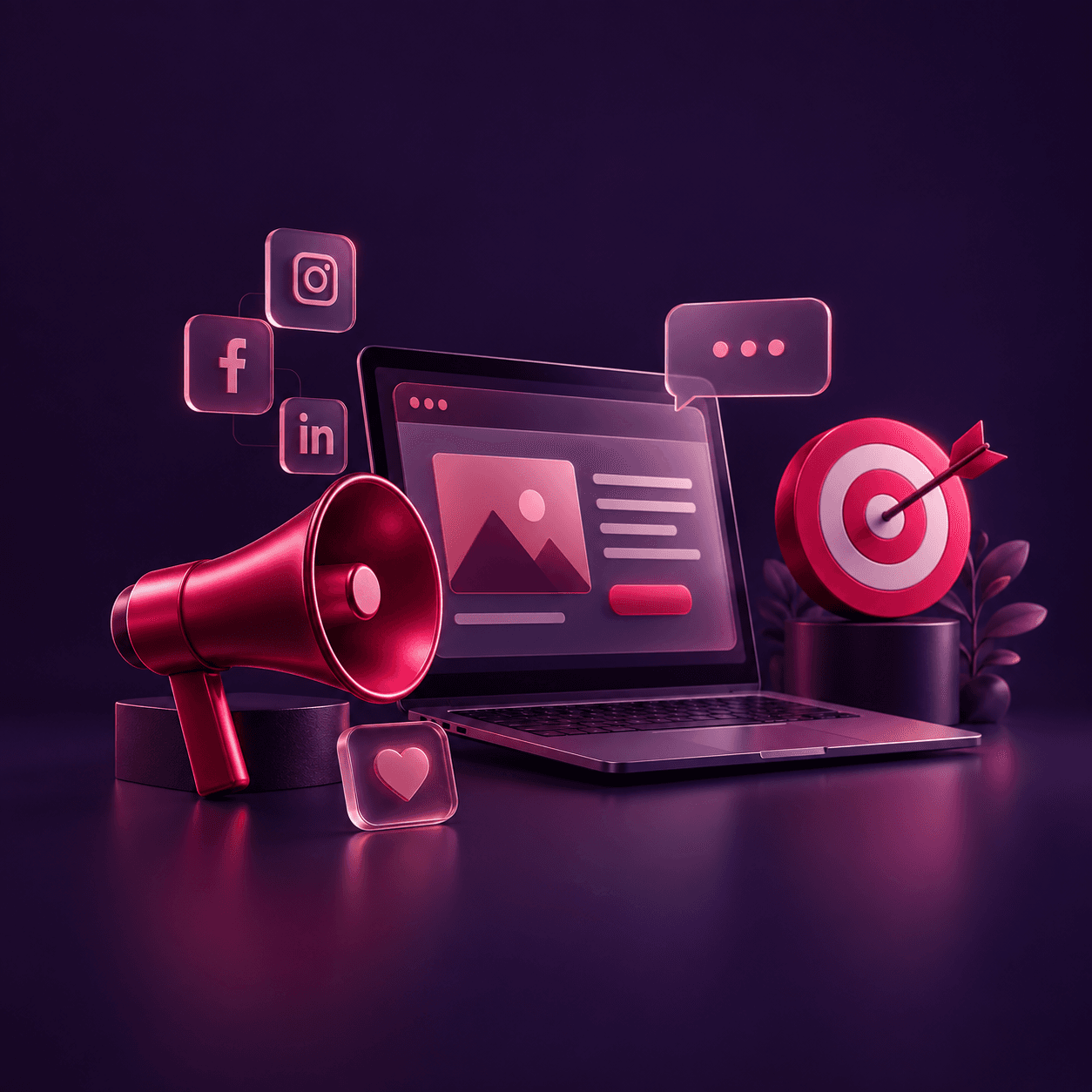 Digital marketing campaign concept
